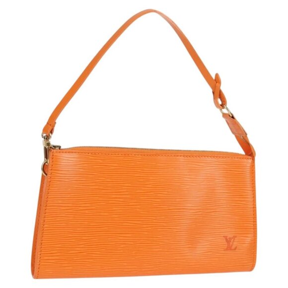 LOUIS VUITTON Epi Pochette Accessoires Pouch Orange Mandarin - Picture 1 of 16
